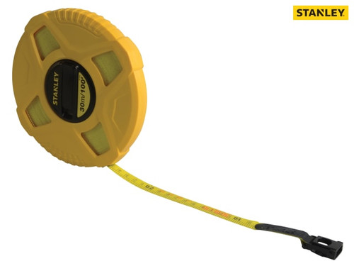 Stanley Tools - Closed Case Fibreglass Long Tape 30m/100ft (Width 13mm)