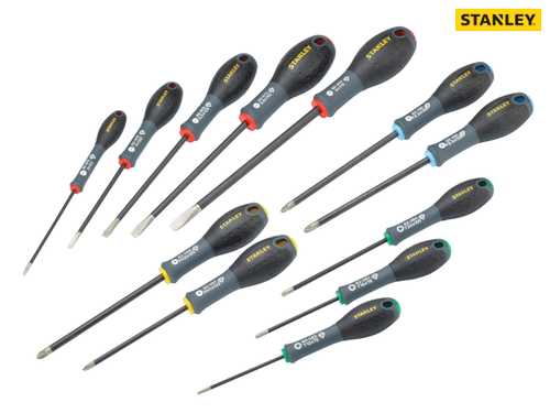 Stanley Tools - 062065 Diamond Tip Screwdriver Set 12 Piece SL/PH/PZ/TX