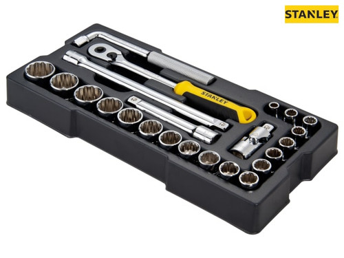 Stanley Tools - 1/2in Drive 12 Point Metric Socket Module 23 Piece