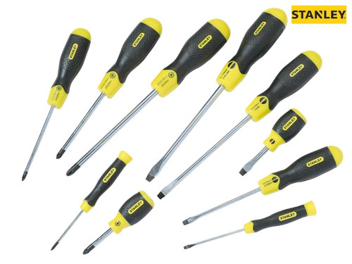 Stanley Tools - Cushion Grip Screwdriver Set 10 Piece SL/PZ