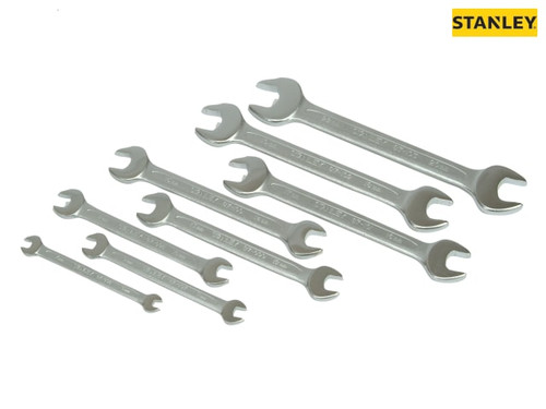 Stanley Tools - Open End Spanner Set of 8 Piece Set Metric 6 to 21mm