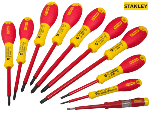 Stanley Tools - FatMax® VDE Insulated Pozi/Parallel/Flared Screwdriver Set of 10