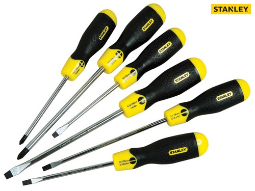 Stanley Tools - Cushion Grip Screwdriver Set 6 Piece SL/PZ