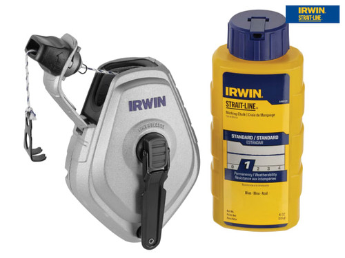 IRWIN Strait-Line - HPP Chalk Reel Set 30m & Blue 113g Chalk