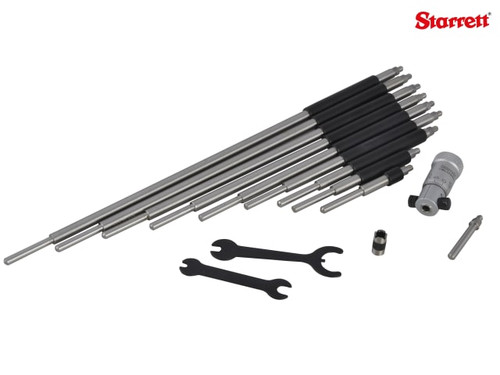 Starrett - 124MBZ Inside Micrometer 50-300mm (10 Rod Set)