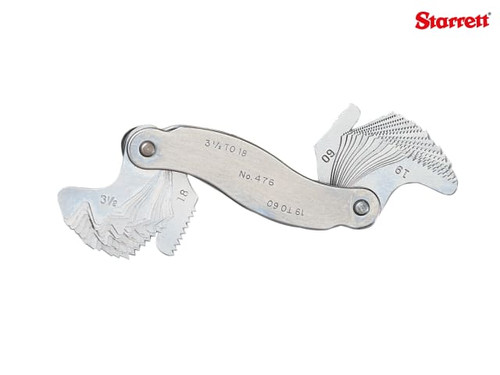 Starrett - 476 Screw Pitch Gauge tpi 3 1/2 - 60