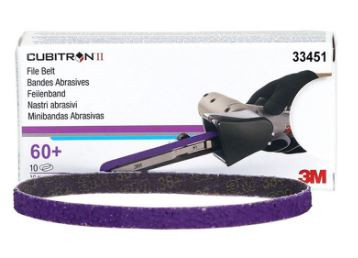 3M 20mm X 520mm P60 Grit Cubitron II File Belts - Pack of 10 - 3M 33451