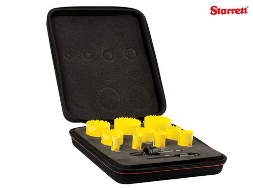 Starrett - KDC10022 Deep Cut Bi-Metal Deluxe Plumber's Holesaw Kit 12 Piece