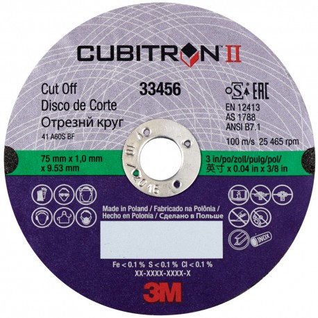 3M 5 75x1.6mm Cunitron Ii Cut-off Wheel - M33455