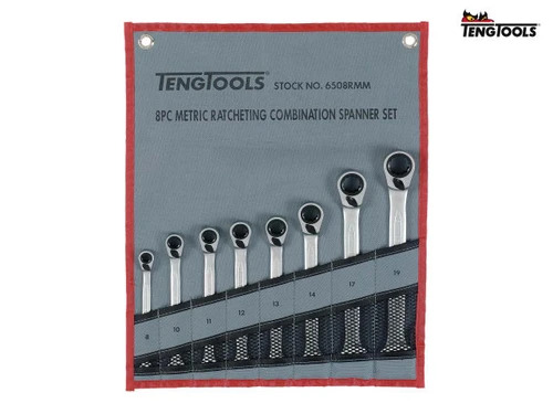 Teng - Ratchet Combination Spanner Set 8 Piece Metric