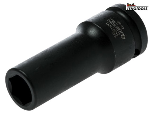 Teng - Deep Impact Socket Hexagon 6 Point 1/2in Drive 15mm