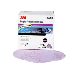 3M Hookit Purple P1200 Grit Finishing Film Disc -75mm 260L Pack of 50 - 3M 30368