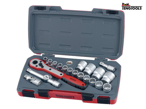 Teng - T1221 Socket Set of 21 Metric 1/2in Drive