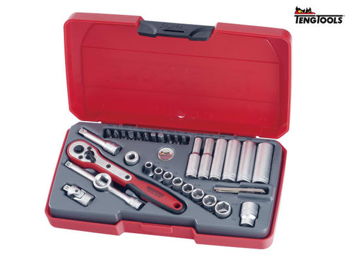 Teng - T1435AF Socket Set of 35 A/F 1/4in Drive