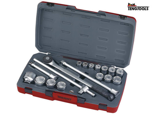 Teng - T3418-6 Socket Set of 18 Metric 3/4in Drive