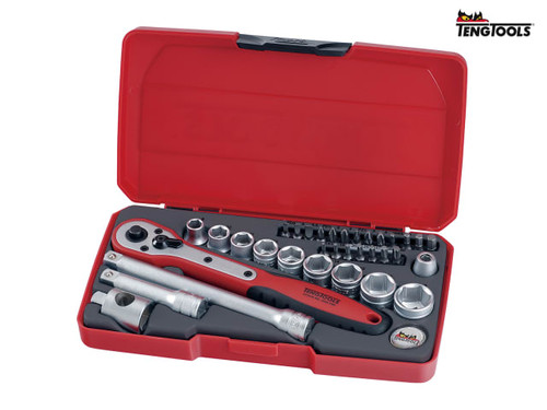 Teng - T3834 Socket & Bit Set of 34 Metric 3/8in Drive