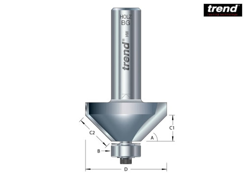 Trend - 46/38 x 1/2 TCT Bearing Guided Chamfer 45° 50 x 19mm