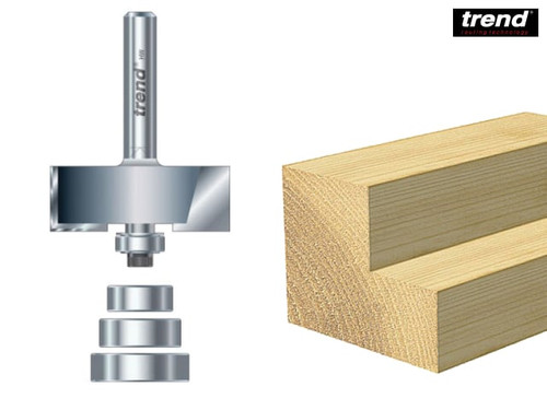 Trend - 46/39 x 1/2 TCT Bearing Guided Rebate Set 35mm x 12.7mm