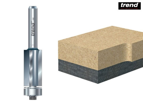 Trend - 46/80 x 1/4 TCT 90° Bearing Guided Triple Flute Cutter 12.7 x 25.4mm
