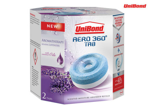 Unibond - Aero 360 Moisture Absorber Aromatherapy Lavender Refills Pack of 2