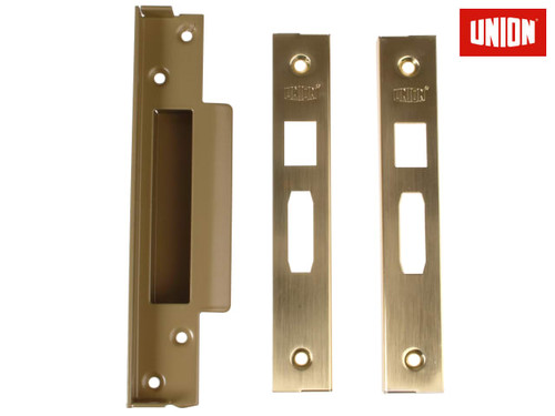 UNION - StrongBOLT 2200 Mortice Sashlock Rebate Kit 13mm Polished Brass Box