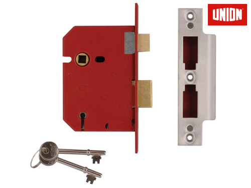 UNION - 2201 5 Lever Mortice Sashlock Brass Finish 65mm 2.5in Box