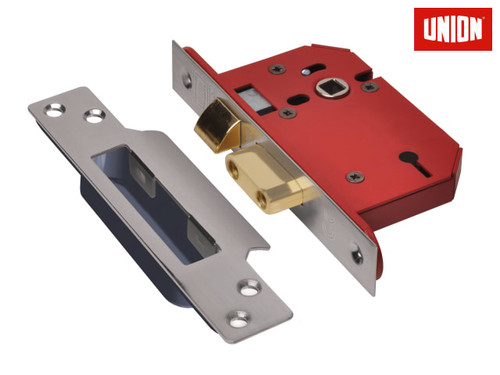 UNION - StrongBOLT 2203S 3 Lever Mortice Sashlock Stainless Steel 81mm 3in Visi