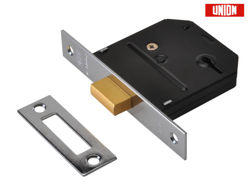 UNION - ES-DL Essentials 3 Lever Mortice Deadlock Polished Brass 79mm 3in Visi