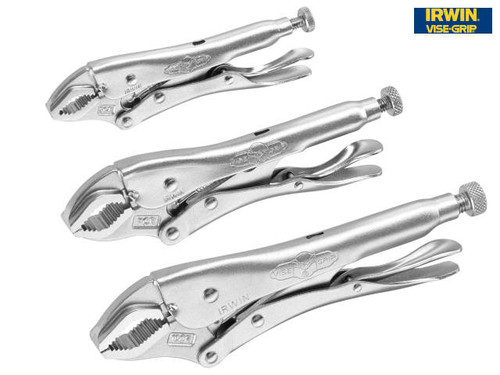IRWIN Vise-Grip - Curved Jaw Locking Pliers Set of 3 (5CR/7CR/10CR)