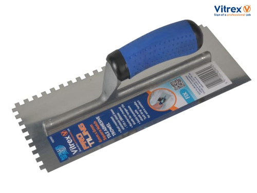 Vitrex - Professional Notched Adhesive Trowel 6mm Stainless Steel 11 x 4.1/2in