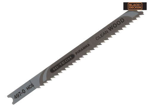 Black & Decker - X25542 Wood Jigsaw Blades 100mm Pack of 2