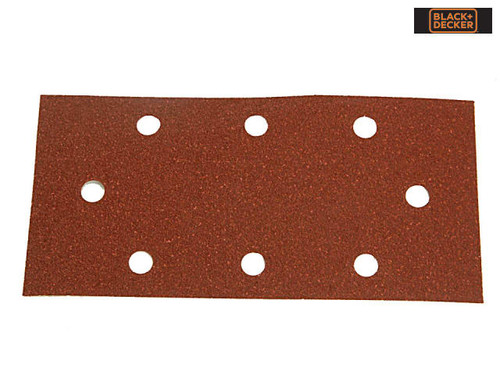 Black & Decker - 1/3 Sanding Sheets Orbital Hook & Loop Perforated Assorted Grit (Pack of 5)