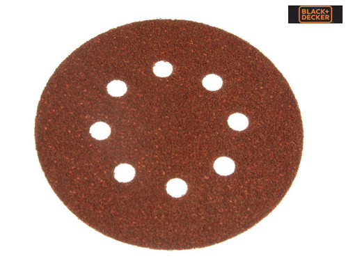 Black & Decker - Perforated Sanding Discs 125mm Fine (Pack of 5)
