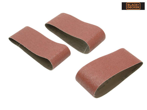 Black & Decker - Drum Sander Belts 130mm 80G (Pack of 3)