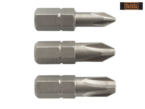 Black & Decker - X61023 Screwdriver Phillips Bits Pack of 3