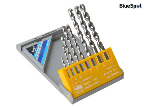 BlueSpot Tools - Masonry Drill Set, 8 Piece 3-10mm