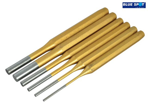 BlueSpot Tools - Gold Pin Punch Set  6 Piece