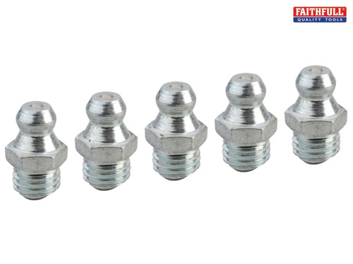 Faithfull - Grease Nipple Straight 5/16in BSF (Pack 5)