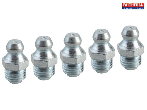 Faithfull - Grease Nipple Straight M8 x 1.0 (Pack 5)