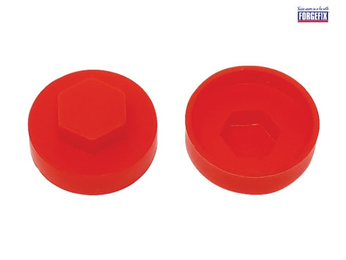 ForgeFix - TechFast Cover Cap Poppy Red 16mm (Pack 100)