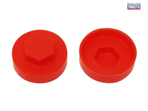 ForgeFix - TechFast Cover Cap Poppy Red 19mm (Pack 100)