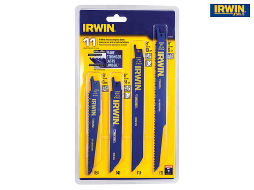 IRWIN - Bi-Metal Reciprocating Blade Set, 11 Piece