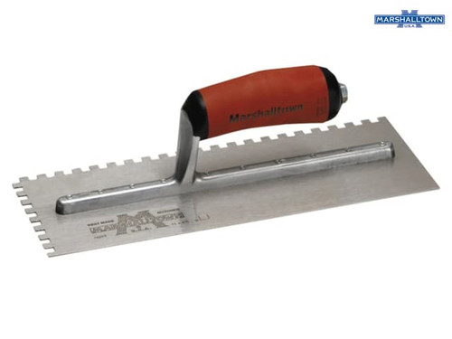 Marshalltown - M702SD Notched Trowel Square 1/4in DuraSoft® Handle 11 x 4.1/2in