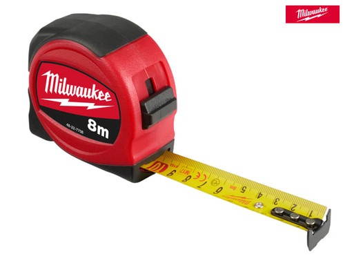 Milwaukee Hand Tools - Slimline Tape Measure 8m (Width 25mm) (Metric Only)