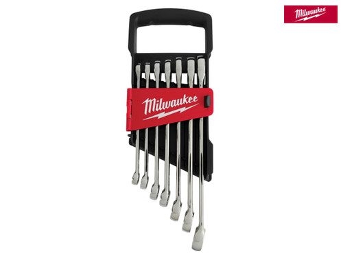 Milwaukee Hand Tools - MAX BITE Ratcheting Metric Combination Spanner Set, 7 Piece