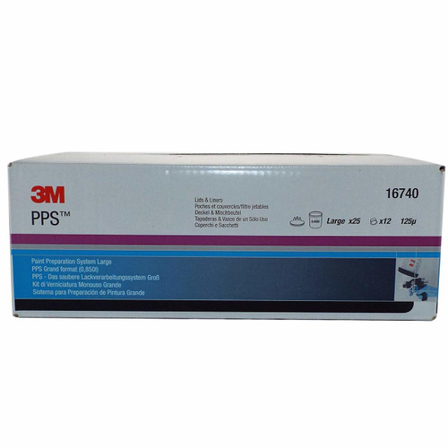 3M Larg PPS Lids & Liners Kit, 125mu, Pack of 25 - 3M 16740
