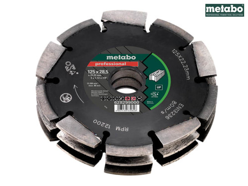 Metabo - 3 Row Professional UP Wall Chaser Blade 125 x 28.5 x 22.23mm