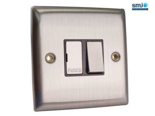 SMJ - Fused Switched Spur 13A Brushed Steel