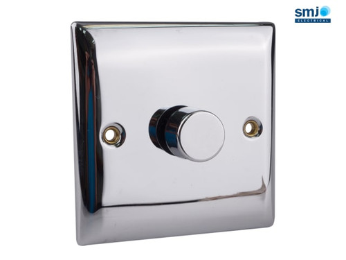 SMJ - 2-Way Dimmer Switch 400W 1 Gang Chrome