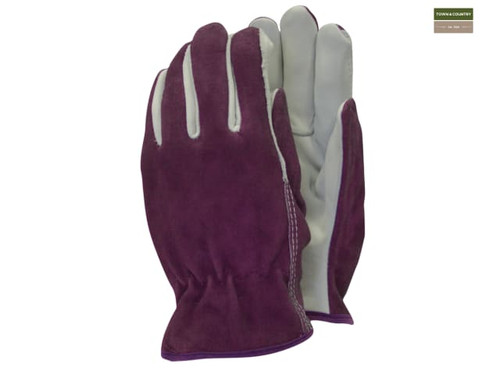 Town & Country - TGL114M Premium Leather & Suede Ladies' Gloves - Medium